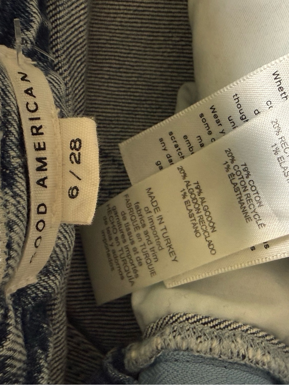 Good American Good Classic High Rise Slim Straight Jeans 6/28 Indigo301 - Picture 6 of 7